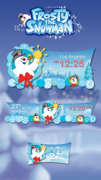Image 1 for Snowman Theme GO Weather …