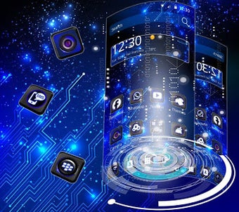 Image 1 for Black blue tech Theme