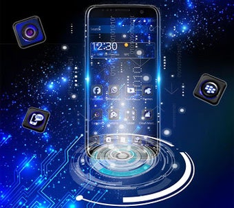 Image 2 for Black blue tech Theme