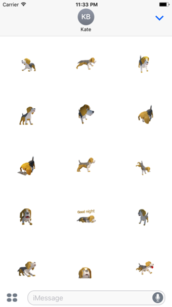 Image 1 for Beagle dog sticker animat…