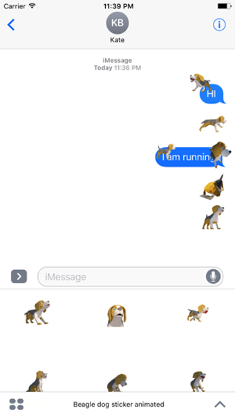 Image 2 for Beagle dog sticker animat…