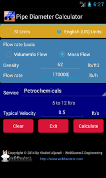 Image 0 for Pipe Diameter Calculator …