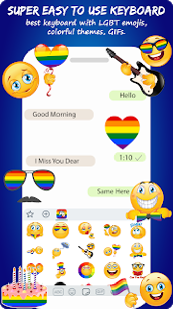 Image 2 for LGBT Emoji Sticker Keyboa…