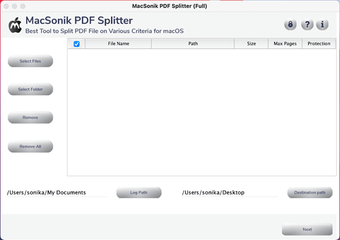 Image 0 for MacSonik PDF Splitter Too…