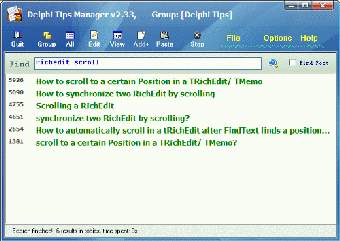 Image 0 for CJC's Delphi Tips Manager