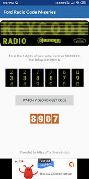 Image 0 for Ford Radio Code M-series …