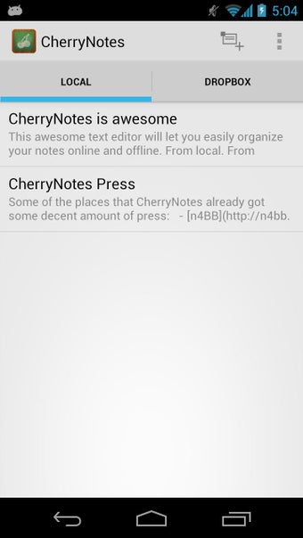 Image 0 for CherryNotes - With Dropbo…
