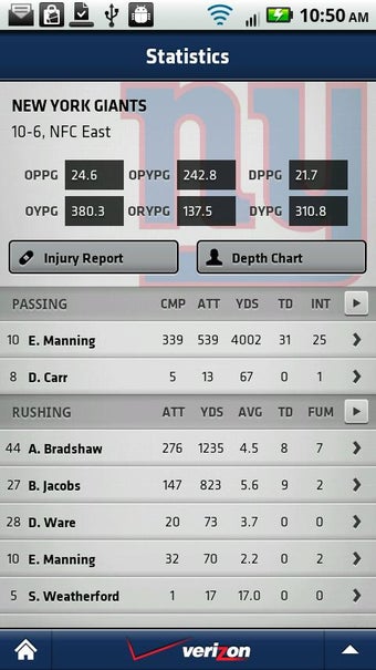 Image 0 for New York Giants Mobile