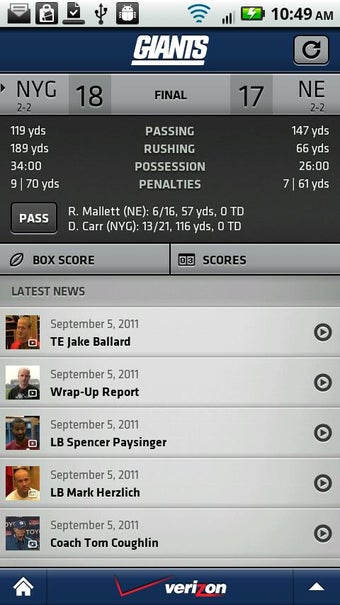 Image 3 for New York Giants Mobile