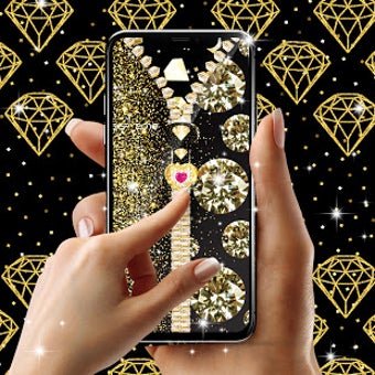 Image 2 for Gold diamond lock screen