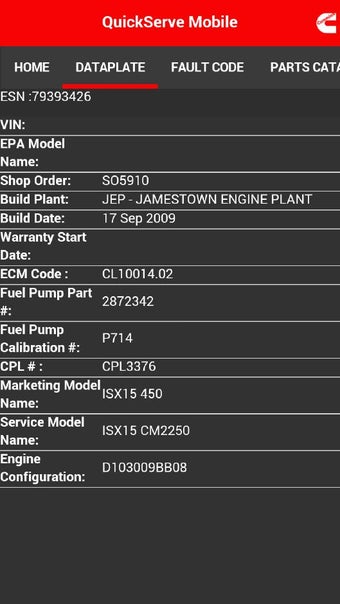 Imagen 1 para Cummins QuickServe Mobile