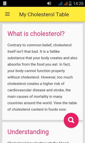 Image 3 for My Cholesterol Table: die…