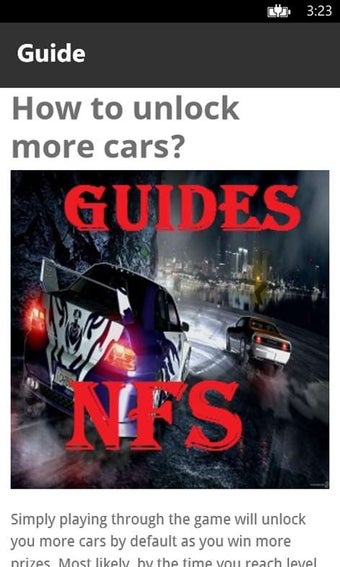 Image 0 for Guide for NFS racing for …