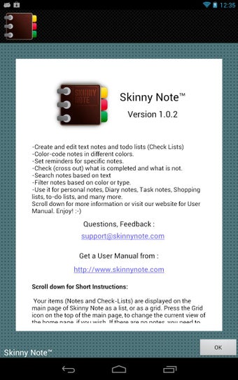 Imagen 0 para SkinnyNote Notepad