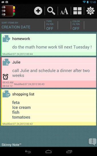 Imagen 1 para SkinnyNote Notepad