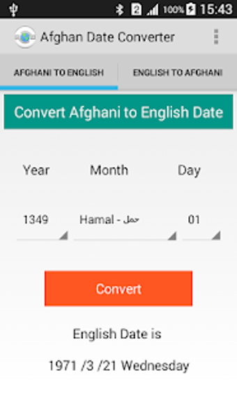 Image 1 for Afghan Date Converter