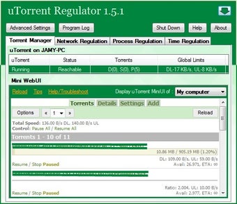 Image 0 for uTorrent Regulator