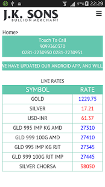 Image 1 for JKSons Live! Bullion Rate…