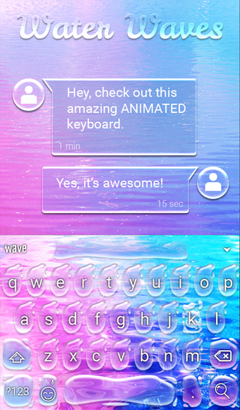 Imagen 1 para Water Waves Animated Keyb…