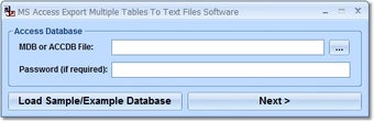 Image 0 for MS Access Export Multiple…