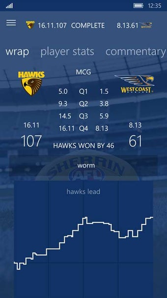 Image 1 for AFL Live for Windows 10