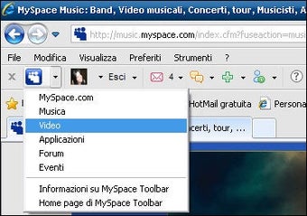 Image 0 for Myspace Tool Bar