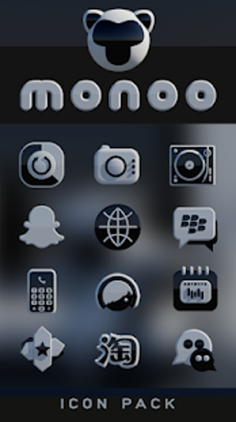 Image 3 for MONOO Black & White Icon …