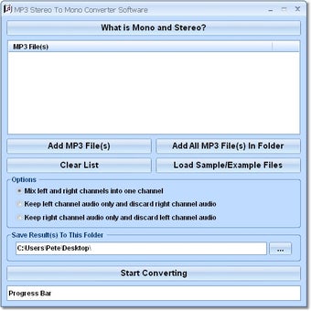 Imagen 0 para MP3 Stereo To Mono Conver…