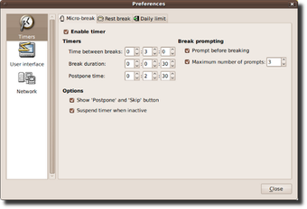 Image 2 for Workrave for Linux