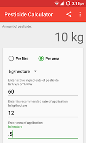 Imagen 1 para Pesticide Calculator