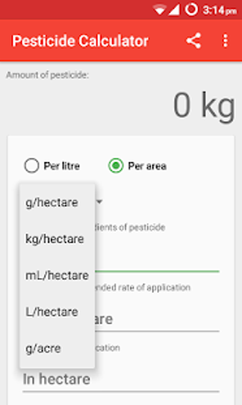 Imagen 2 para Pesticide Calculator