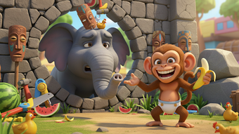 Image 0 for Naughty Monkey Zoo Pranks…