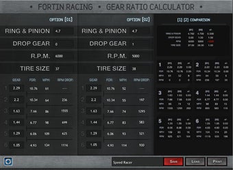 Image 1 for Racing Gear Ratio Calcula…