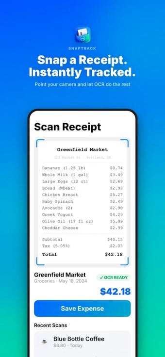 Image 0 for SnapTrack Expense Tracker