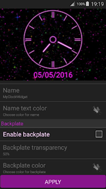 Imagen 1 para Neon Clock Widget