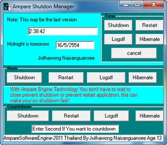 Image 0 for Ampare Shutdown Manager