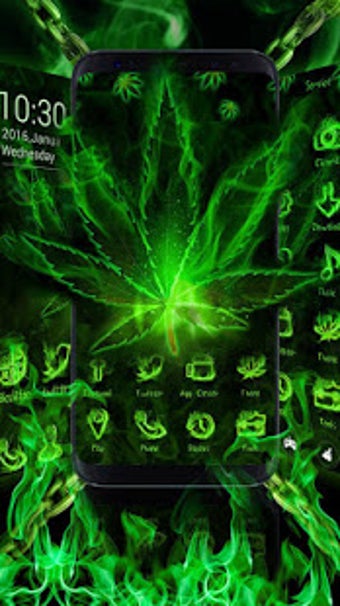 Imagen 3 para Fire Weed Rasta Themes HD…