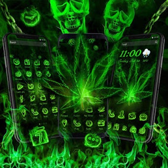 Imagen 1 para Fire Weed Rasta Themes HD…