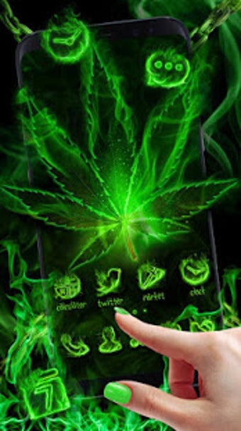 Imagen 2 para Fire Weed Rasta Themes HD…
