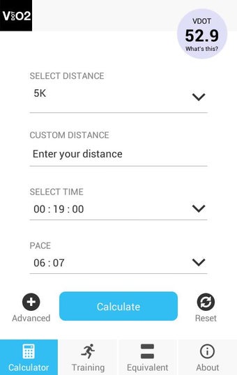 Imagen 1 para VDOT Running Calculator