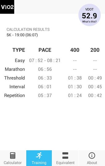 Imagen 2 para VDOT Running Calculator