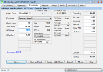Image 0 for Medlin Payroll