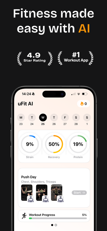 Imagen 0 para uFit AI: Gym  Fitness Pla…