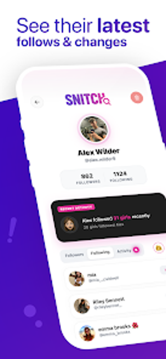 Image 0 for Snitch: Recent Follow Tra…