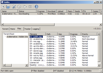 Image 0 for Halite BitTorrent Client