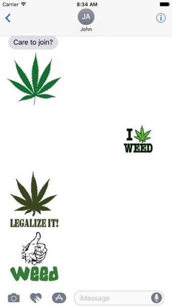 Imagen 0 para Marijuana Weed Emoji Stic…