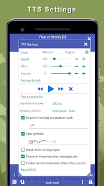 Imagen 2 para TTS Reader - reads your b…