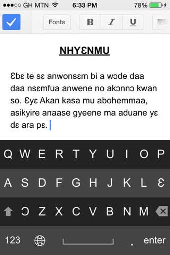 Image 0 for Nkyea Keyboard