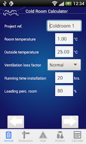 Imagen 1 para Cold Room Calculator