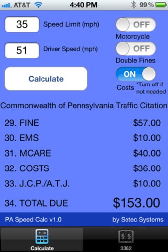 Image 0 for PA Speed Calc